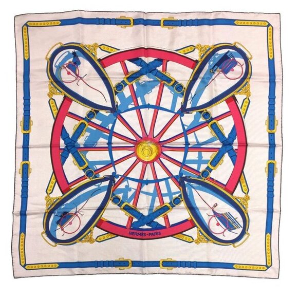 Hermes Scarf Carre 90 Chemise En Roue Libre Aq7822